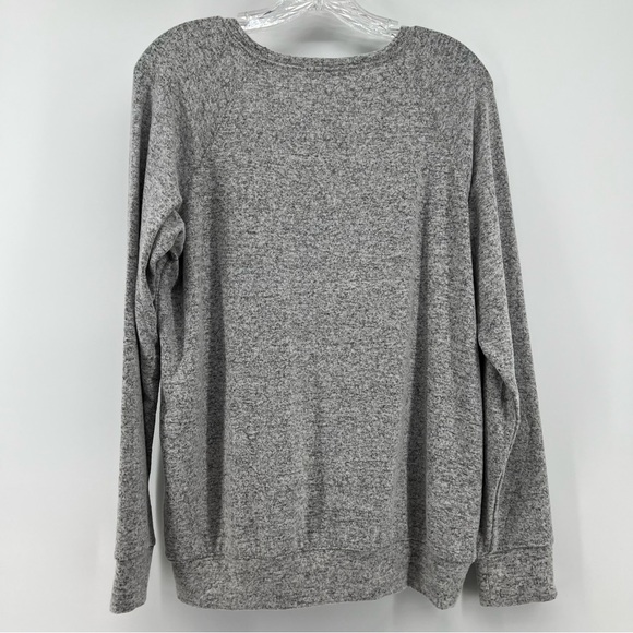 THANKFUL Buffalo David Bitton Women's Super SOFT cozy Crewneck Gray Small - Picture 3 of 7